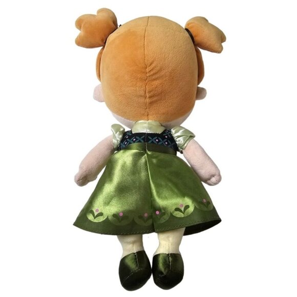 Disney Store Frozen Young Anna Plush Doll Green Dress Stuffed Toy Princess Girl - Picture 3 of 8